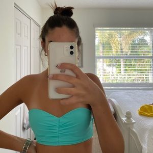 Target Strapless Blue Padded Push-Up Bikini Top